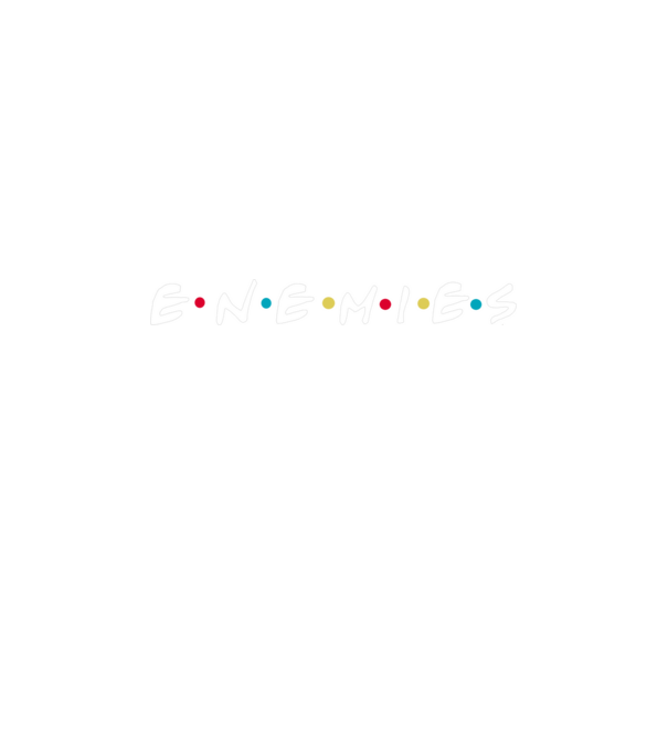enemies fehér minta fekete pólón