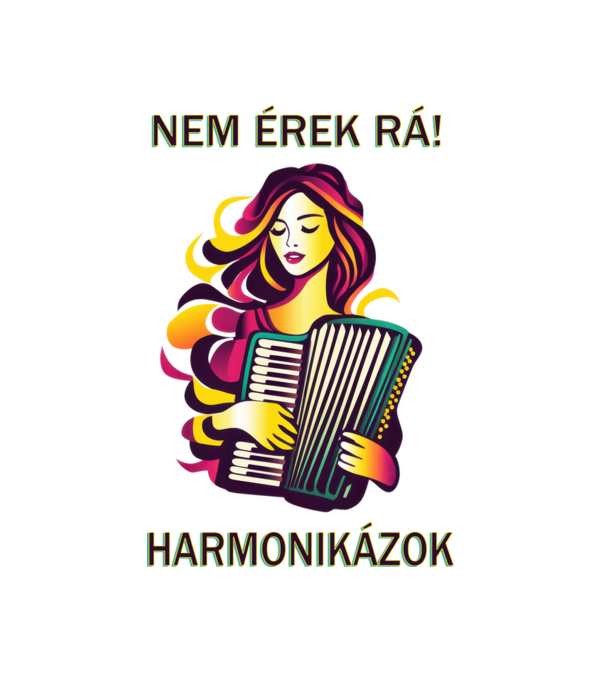 Nem érek rá, harmonikázok minta fehér pólón