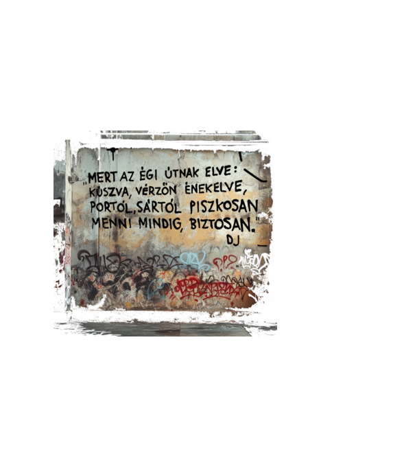 motivációs graffiti minta fekete pólón