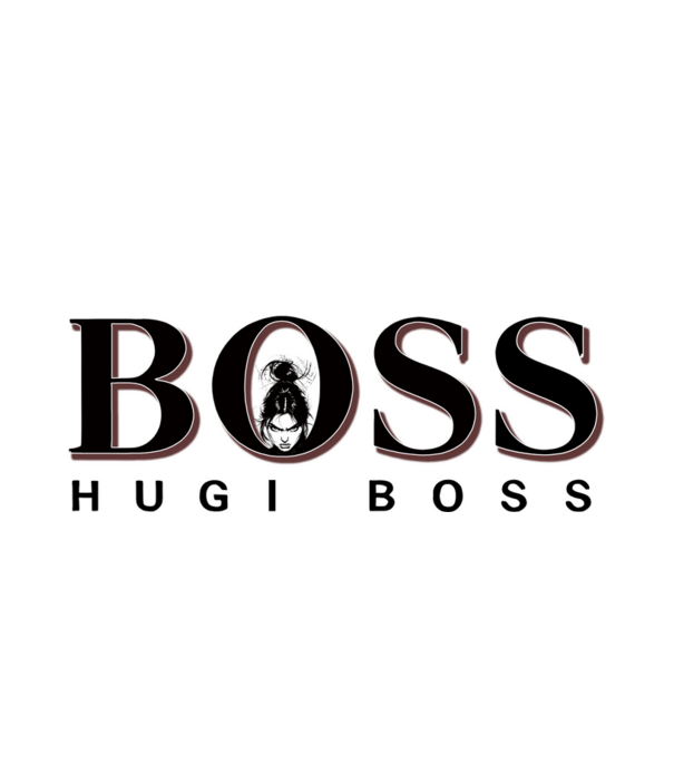 HugiBoss minta fehér pólón