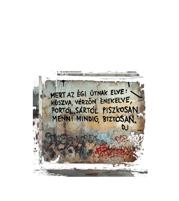 motivációs graffiti minta fekete pólón