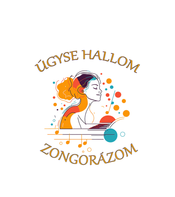 zongorázom minta fehér pólón