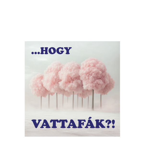 Hogy vattafák minta fehér pólón
