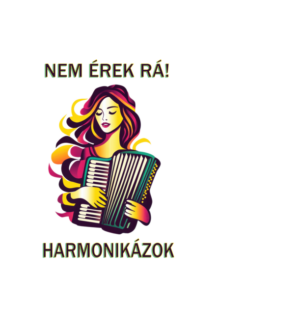 Nem érek rá, harmonikázok minta világoskék pólón