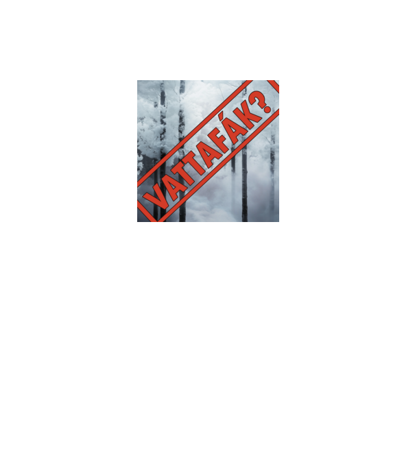 Vattafák minta fekete/piros pólón