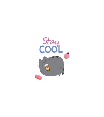Pusheen  minta homokszín pólón
