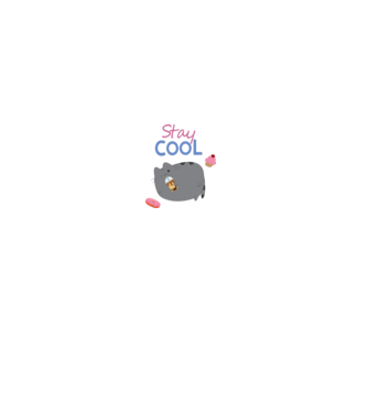 Pusheen  minta szürke pólón