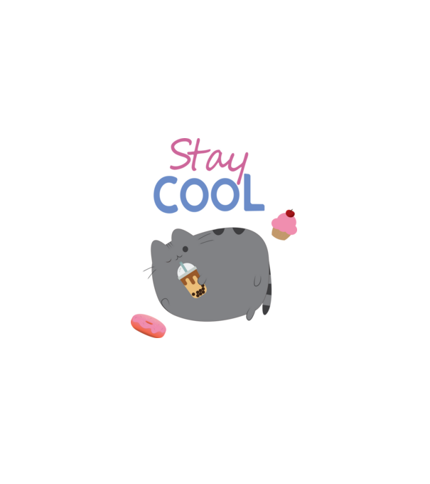 Pusheen  minta szürke pólón