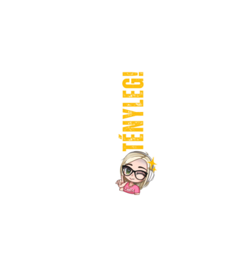 De Tényleg! - Zanya póló  minta sötétkék pólón