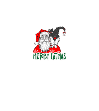 Merry Catmas minta fehér pólón