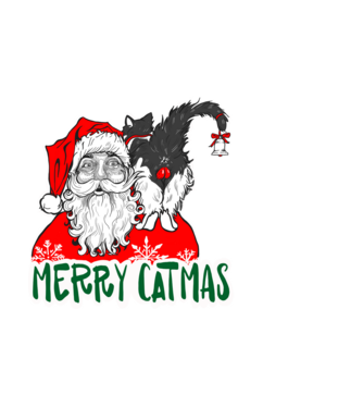 Merry Catmas minta világoskék pólón