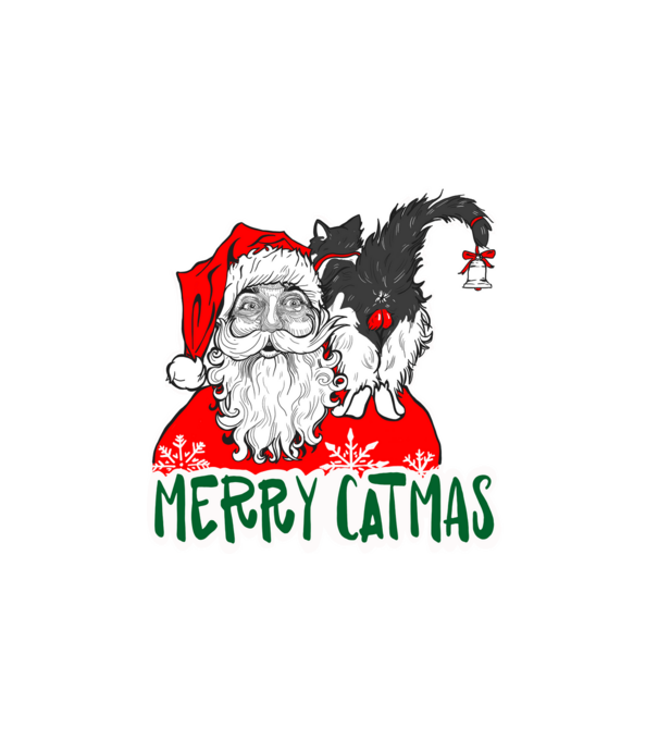 Merry Catmas minta fehér pólón
