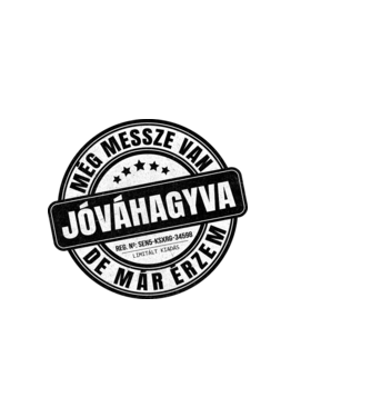 Jóváhagyva bélyegző - messze, de már érzem minta világos rózsaszín pólón