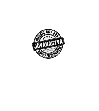 Jóváhagyva bélyegző - igazamvan 2 minta fekete pólón