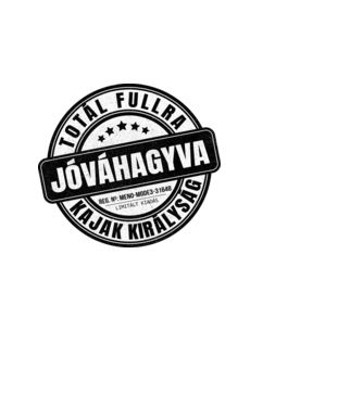Jóváhagyva bélyegző - királyság minta fehér pólón