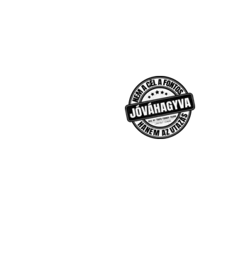 Jóváhagyva bélyegző - nem a cél a fontos minta neonsárga pólón