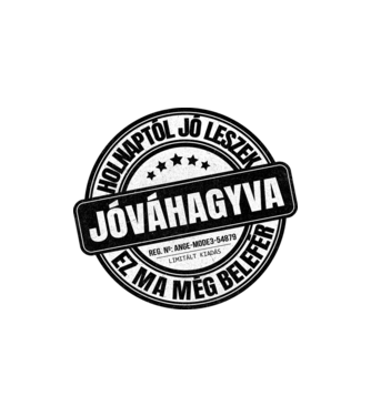 Jóváhagyva bélyegző - holnaptól jó leszek minta homokszín pólón
