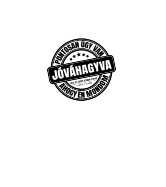 Jóváhagyva bélyegző - igazamvan minta fehér pólón