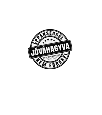 Jóváhagyva bélyegző - nem érdekel minta fehér pólón