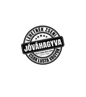 Jóváhagyva bélyegző - lehetnék zseni minta fehér pólón