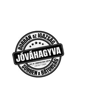 Jóváhagyva bélyegző - borban az igazság minta sötétkék pólón