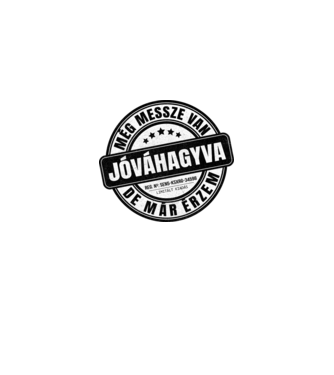 Jóváhagyva bélyegző - messze, de már érzem minta fehér/piros pólón