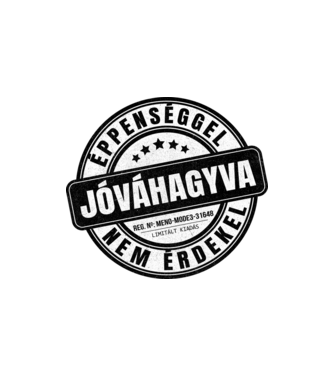 Jóváhagyva bélyegző - nem érdekel minta homokszín pólón