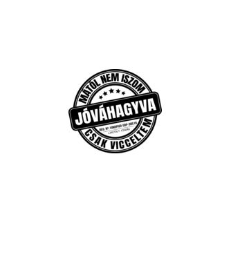 Jóváhagyva bélyegző - nemiszom minta fekete pólón