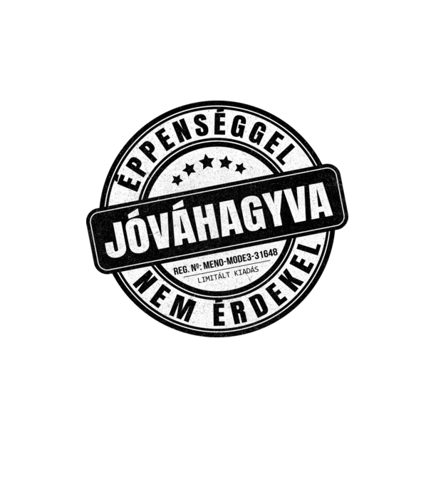 Jóváhagyva bélyegző - nem érdekel minta homokszín pólón