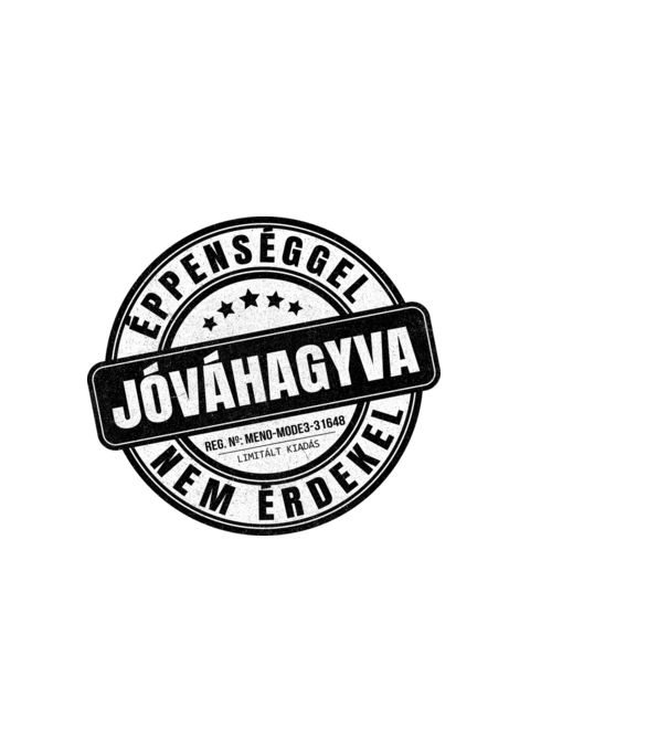 Jóváhagyva bélyegző - nem érdekel minta fehér pólón