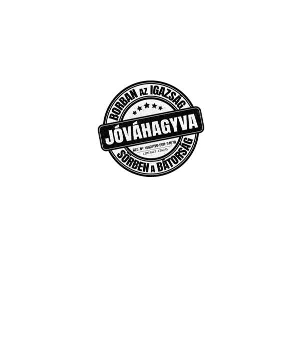 Jóváhagyva bélyegző - borban az igazság minta fekete pólón