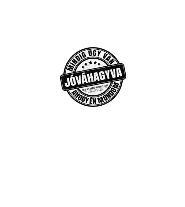 Jóváhagyva bélyegző - igazamvan 2 minta fekete pólón