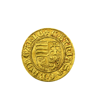 304833178_1026817711_Gold coin of Hungarian King Matthias Corvinus minta fehér pólón