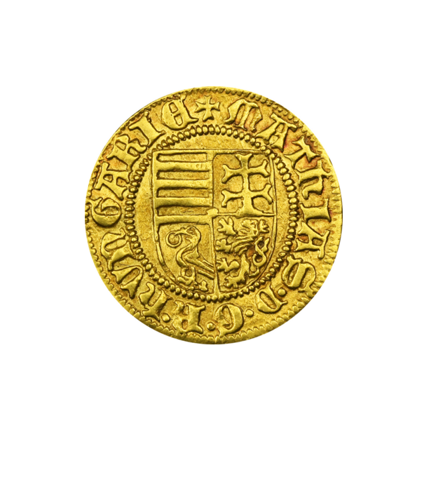 304833178_1026817711_Gold coin of Hungarian King Matthias Corvinus minta homokszín pólón