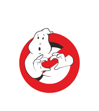 Ghost Love minta fehér pólón