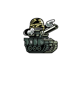 War minta fekete pólón