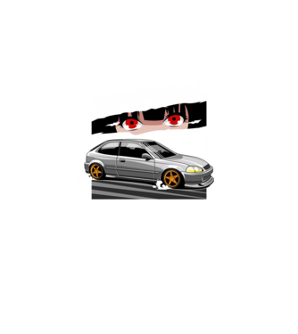 Drift Angel minta fekete pólón