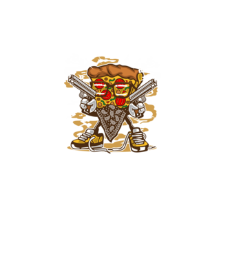 Pizza minta rózsaszín pólón