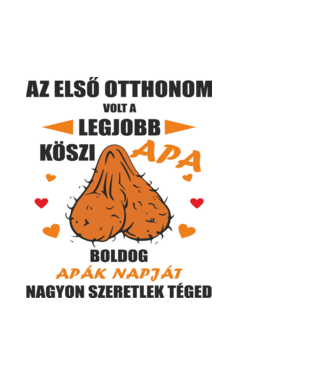 Apák napja minta fehér pólón