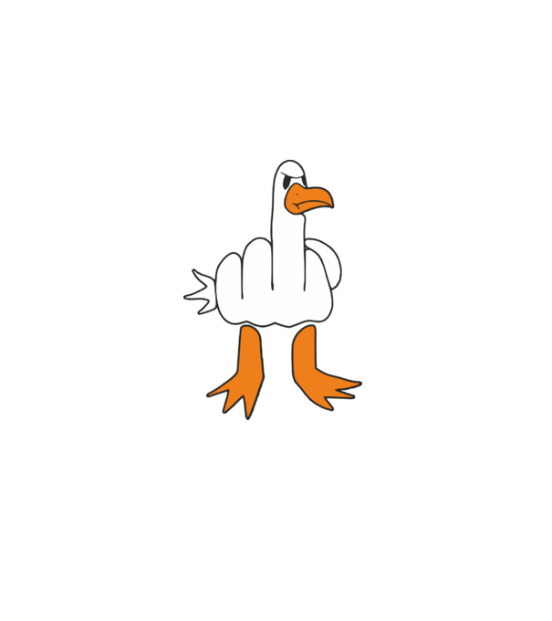Duck minta fekete pólón