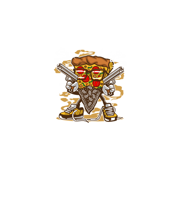 Pizza minta szürke pólón