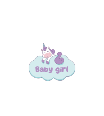 unicorn - baby girl minta fehér/piros pólón