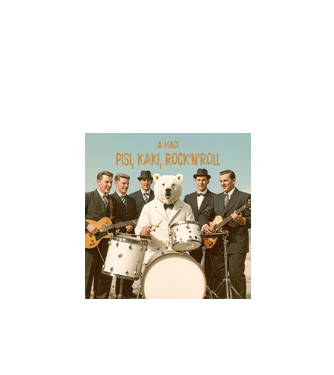 Pisi, kaki, rock'n'roll | A Maci album minta fekete pólón