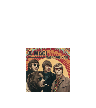 Másnapos kaki | A Maci album minta fekete pólón