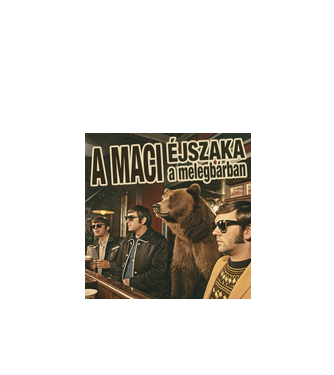 Éjszaka a melegbárban | A Maci album minta fekete pólón