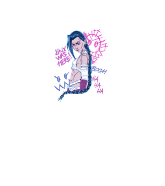 JinxByMe minta fekete pólón