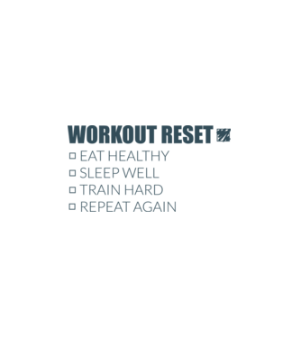 Workout reset 3 minta fehér pólón