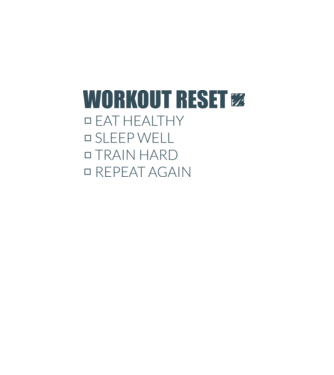 Workout reset 3 minta fehér pólón