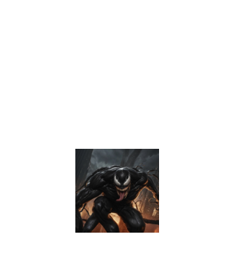 Venom minta fehér pólón