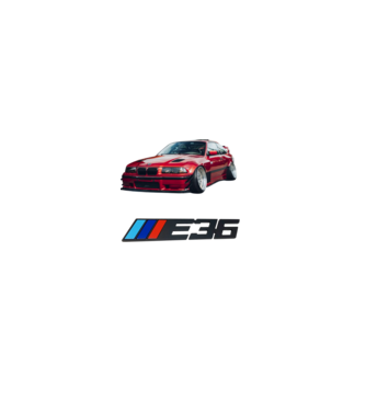 Bmw e36 minta szürke pólón